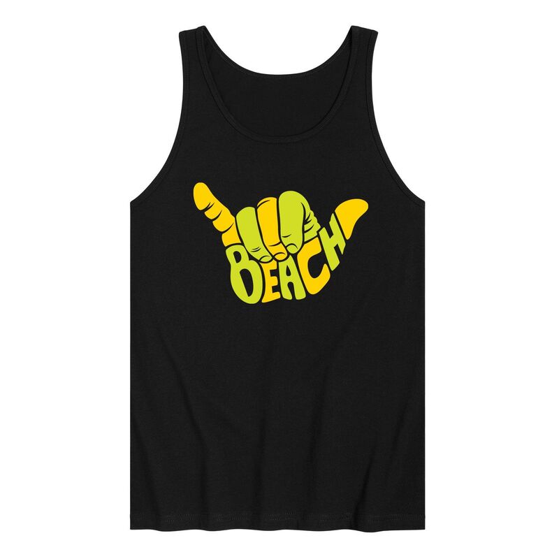アニメキャラクター メンズ トップス Tシャツ Licensed Character Men's Beach Alohand Gesture Tank Top Black ブラック