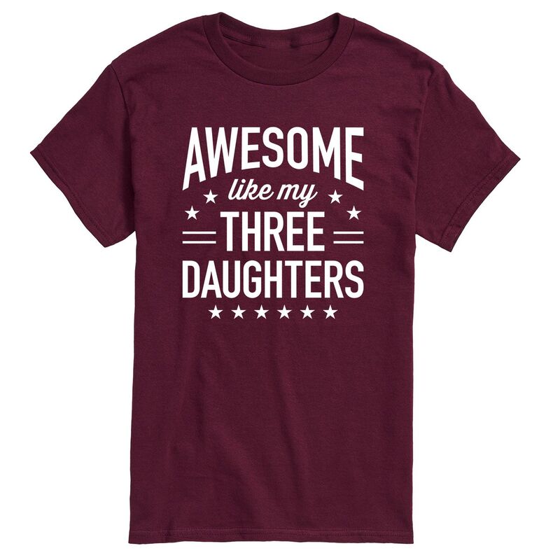 アニメキャラクター メンズ トップス Tシャツ グラフィック Licensed Character Men's Awesome Like My Three Daughters Graphic Tee Red レッド