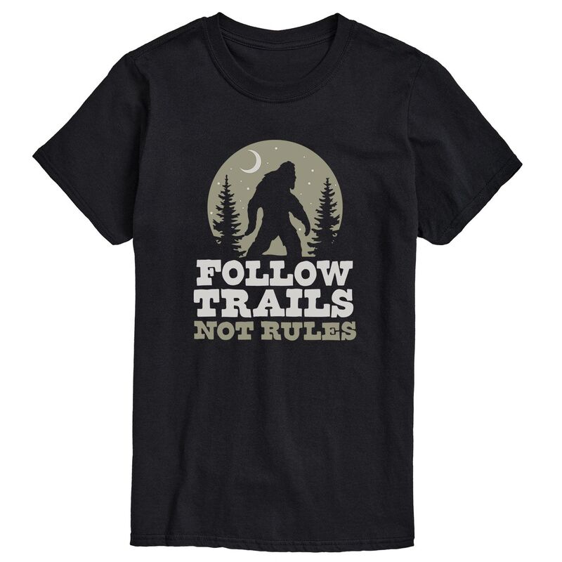アニメキャラクター メンズ トップス Tシャツ トール Licensed Character Men's Big & Tall "Follow Trails Not Rules" Sasquatch Tee Black ブラック 7,489円