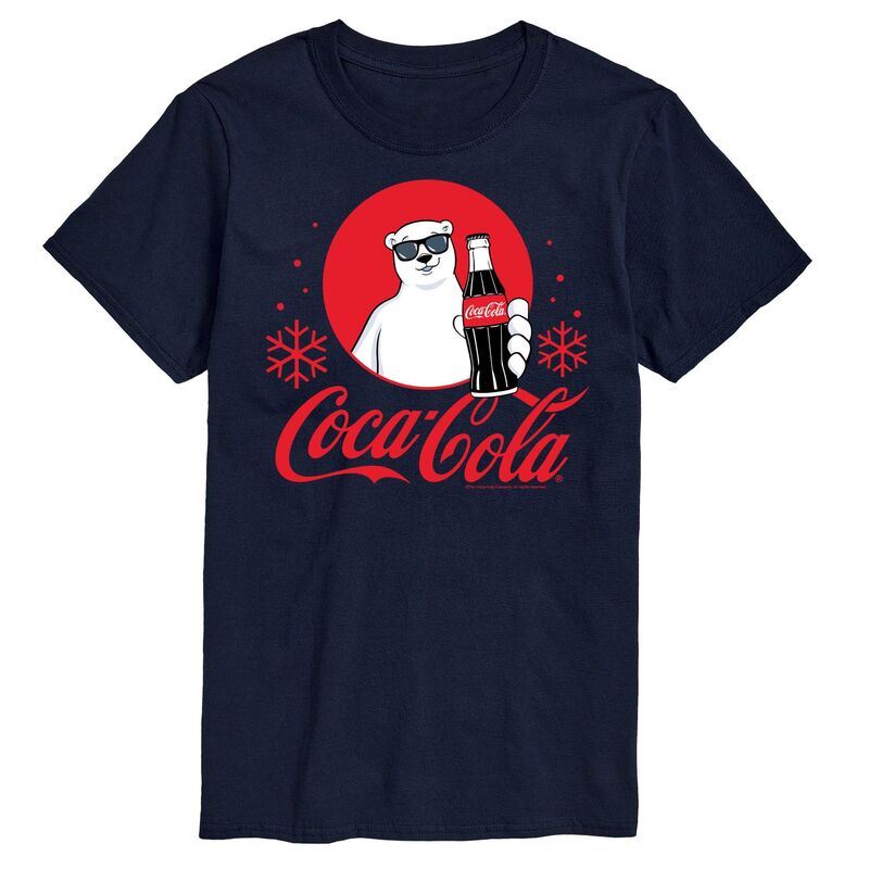 アニメキャラクター メンズ トップス Tシャツ トール グラフィック Licensed Character Big & Tall Coca-Cola Polar Bear Graphic Tee Navy ネイビー