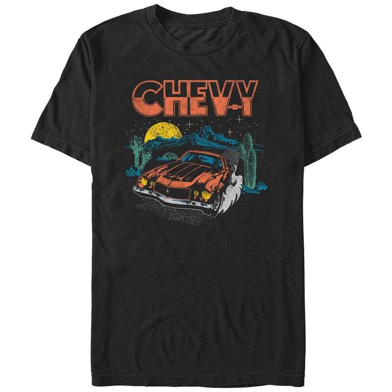 アニメキャラクター メンズ トップス Tシャツ グラフィック Licensed Character Men's Chevy Desert Night Ride Graphic Tee Black ブラック