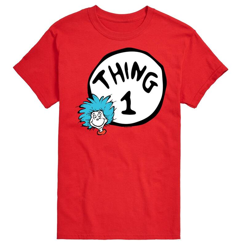 アニメキャラクター メンズ トップス Tシャツ トール Licensed Character Big & Tall Dr Seuss Thing One Tee Red レッド