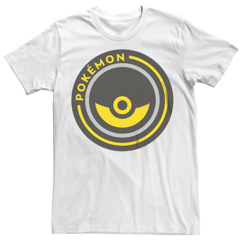 アニメキャラクター メンズ トップス Tシャツ Licensed Character Men's Pok mon Pokeball Badge Tee White ホワイト