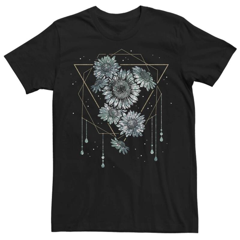 アニメキャラクター メンズ トップス Tシャツ グラフィック Licensed Character Men's Boho Geometric Flowers Graphic Tee Black ブラック 7,394円