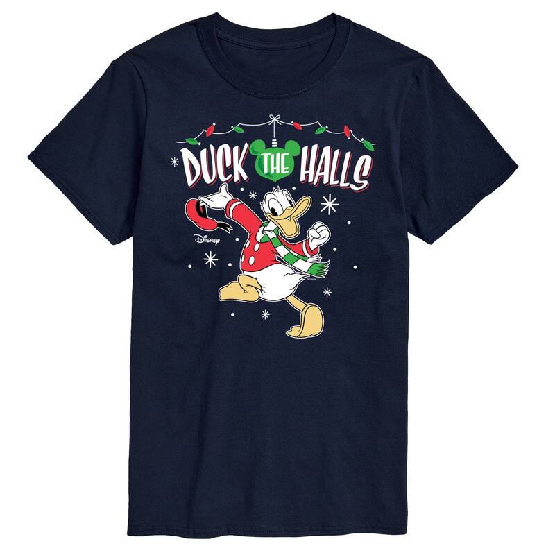 ディズニー メンズ トップス Tシャツ トール グラフィック Disney's Big & Tall Duck The Halls Graphic Tee Navy ネイビー