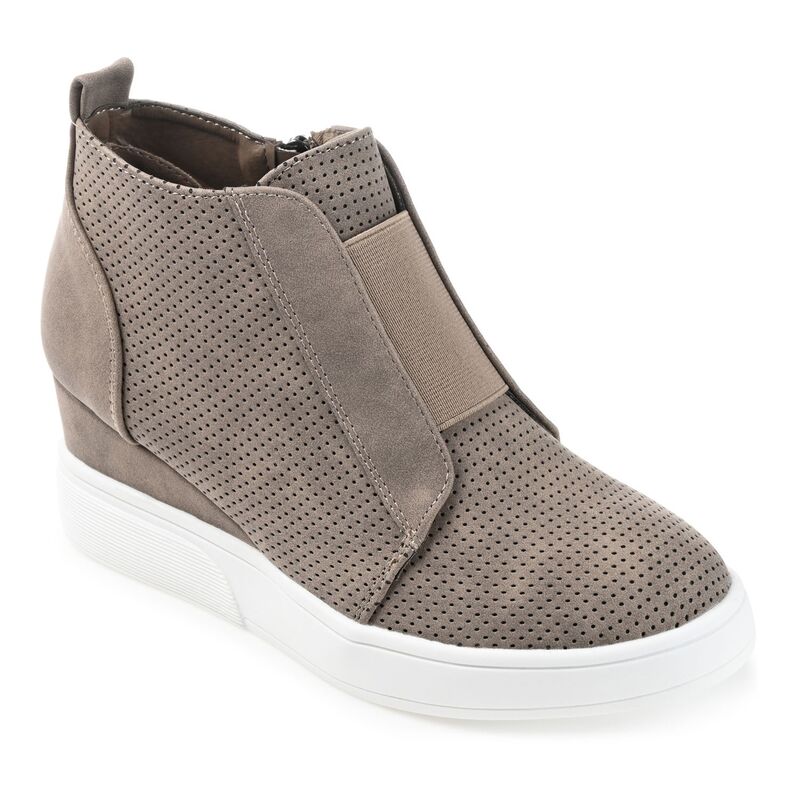 ジュルネ コレクション レディース シューズ スニーカー Journee Collection Clara Women's Wedge Sneakers Taupe トープ
