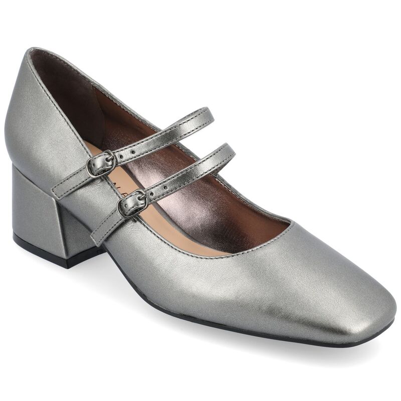 ジュルネ コレクション レディース シューズ パンプス レザー フェイクレザー Journee Collectionally Women's Tru Comfort Foam Faux Leather Mary Jane Pumps Pewter ピューター