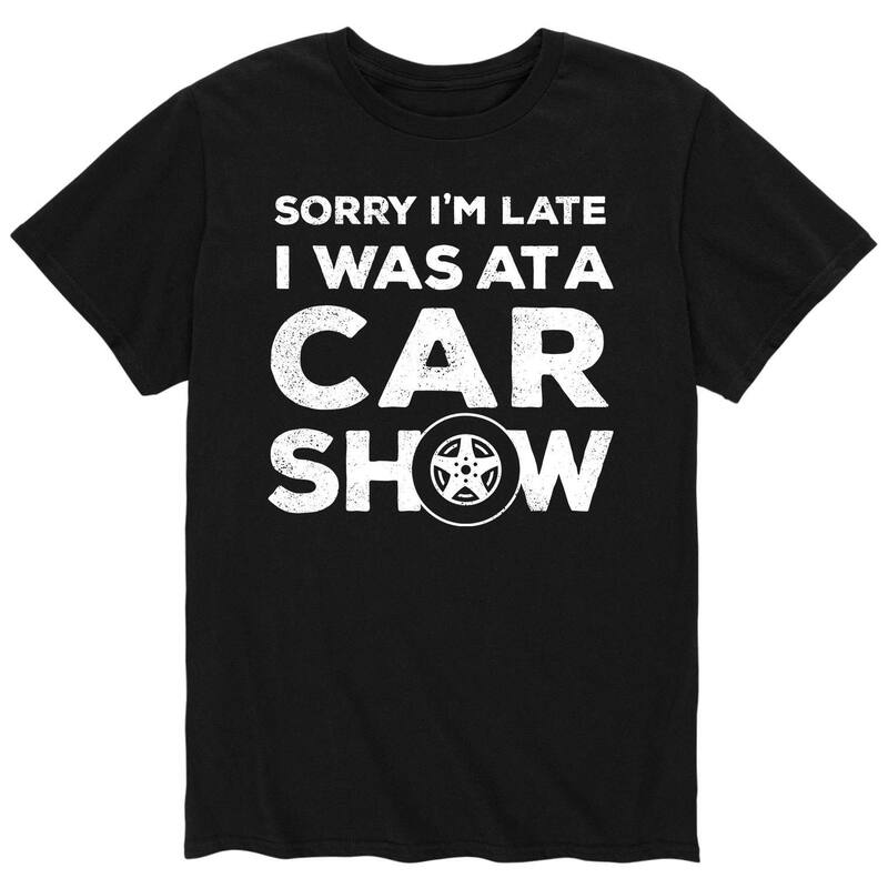 アニメキャラクター メンズ トップス Tシャツ Licensed Character Men'sorry I'm Late Car Show Tee Black ブラック