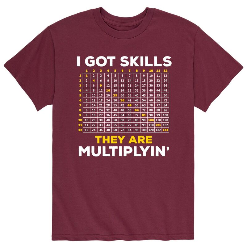 アニメキャラクター メンズ トップス Tシャツ Licensed Character Men's I Got Skills Multiplyin Tee Red レッド