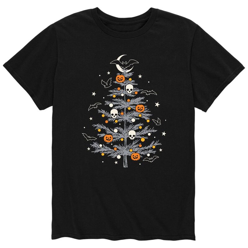 アニメキャラクター メンズ トップス Tシャツ Licensed Character Men's Halloween Christmas Tree Tee Black ブラック