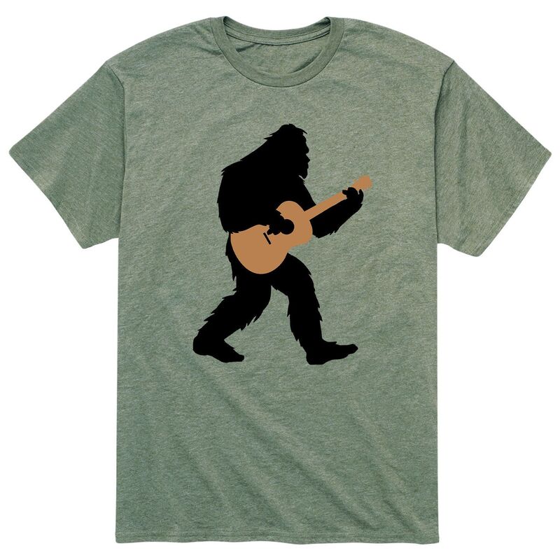 アニメキャラクター メンズ トップス Tシャツ Licensed Character Men'sasquatch Playinguitar Tee Green グリーン