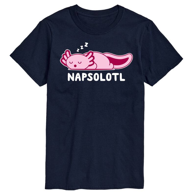 アニメキャラクター メンズ トップス Tシャツ トール グラフィック Licensed Character Big & Tall "Napsalotl" Axlotl Cartoon Graphic Tee Navy ネイビー