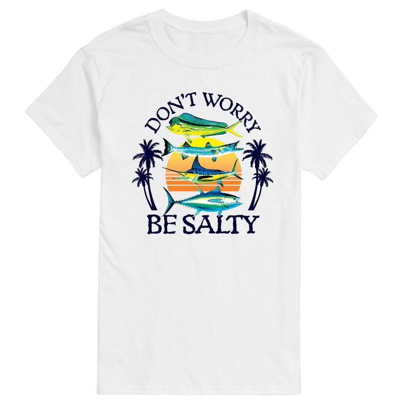 アニメキャラクター メンズ トップス Tシャツ グラフィック Licensed Character Men's Don't Worry Be Salty Graphic Tee White ホワイト