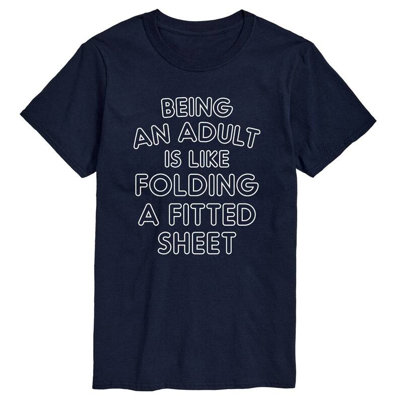 アニメキャラクター メンズ トップス Tシャツ トール グラフィック Licensed Character Big & Tall Being An Adult Fitted Sheet Graphic Tee Navy ネイビー 6,731円