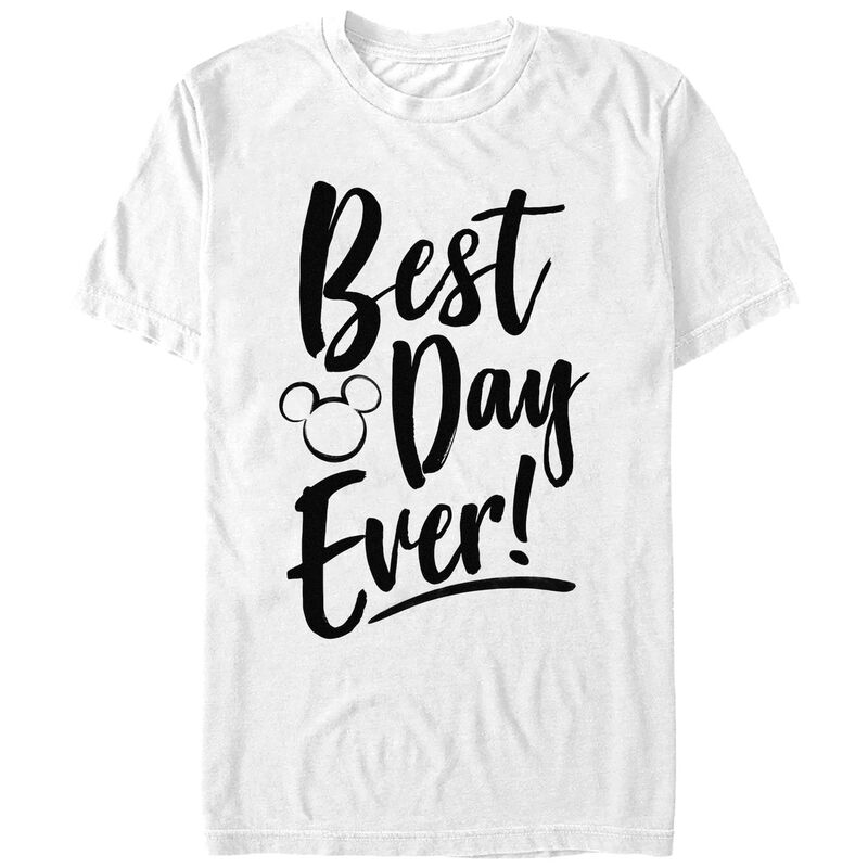 ディズニー メンズ トップス Tシャツ Disney's Men's Best Day Every Mickey Head Silhouettee White ホワイト