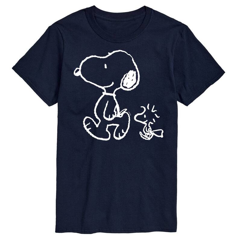 アニメキャラクター メンズ トップス Tシャツ トール グラフィック Licensed Character Big & Tall Peanutsnoopy Woodstock Walk Graphic Tee Navy ネイビー