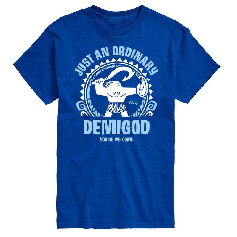 ディズニー メンズ トップス Tシャツ Disney's Men's Moana Ordinary Demigod Tee Blue ブルー