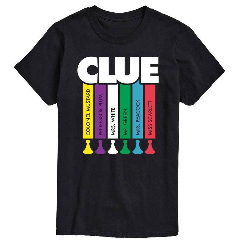 アニメキャラクター メンズ トップス Tシャツ ロゴ グラフィック Licensed Character Men's Clue Logo Characters Graphic Tee Black ブラック