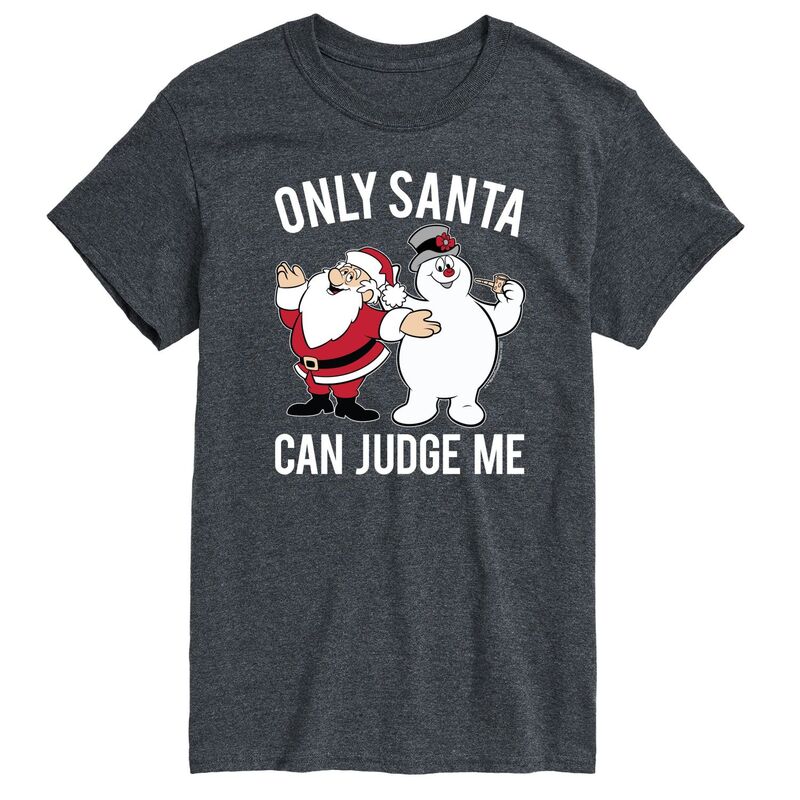アニメキャラクター メンズ トップス Tシャツ トール グラフィック Licensed Character Big & Tall Frosty The Snowman Only Santa Can Judge Me Graphic Tee Gray グレー