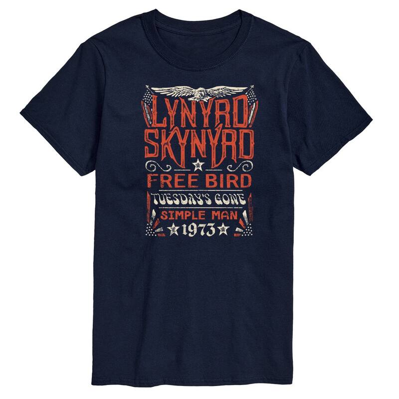 アニメキャラクター メンズ トップス Tシャツ グラフィック Licensed Character Men's Lynyrd Skynyrd Graphic Tee Navy ネイビー