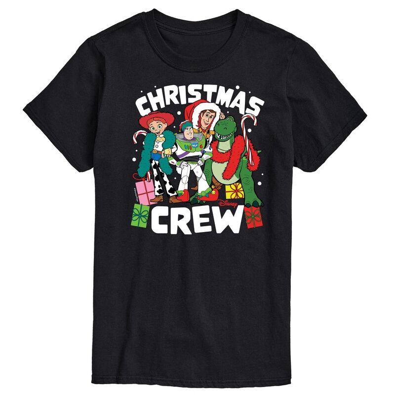 ディズニー ピクサー メンズ トップス Tシャツ グラフィック Disney / Pixar's Toy Story 4 Men's Christmas Crew Graphic Tee Black ブラック