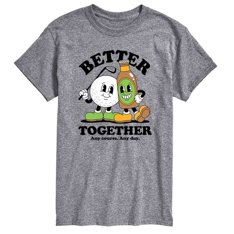 アニメキャラクター メンズ トップス Tシャツ グラフィック Licensed Character Men's Golf Mascots Better Together Graphic Tee Heather Gray グレー