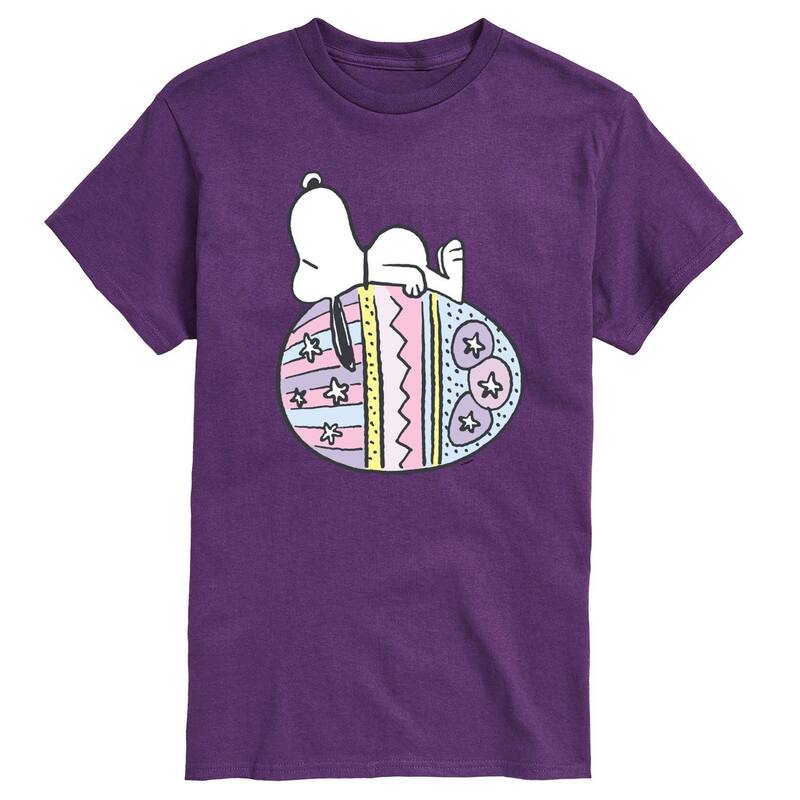 アニメキャラクター メンズ トップス Tシャツ グラフィック Licensed Character Men's Peanutsnoopy Easter Eggraphic Tee Purple パープル