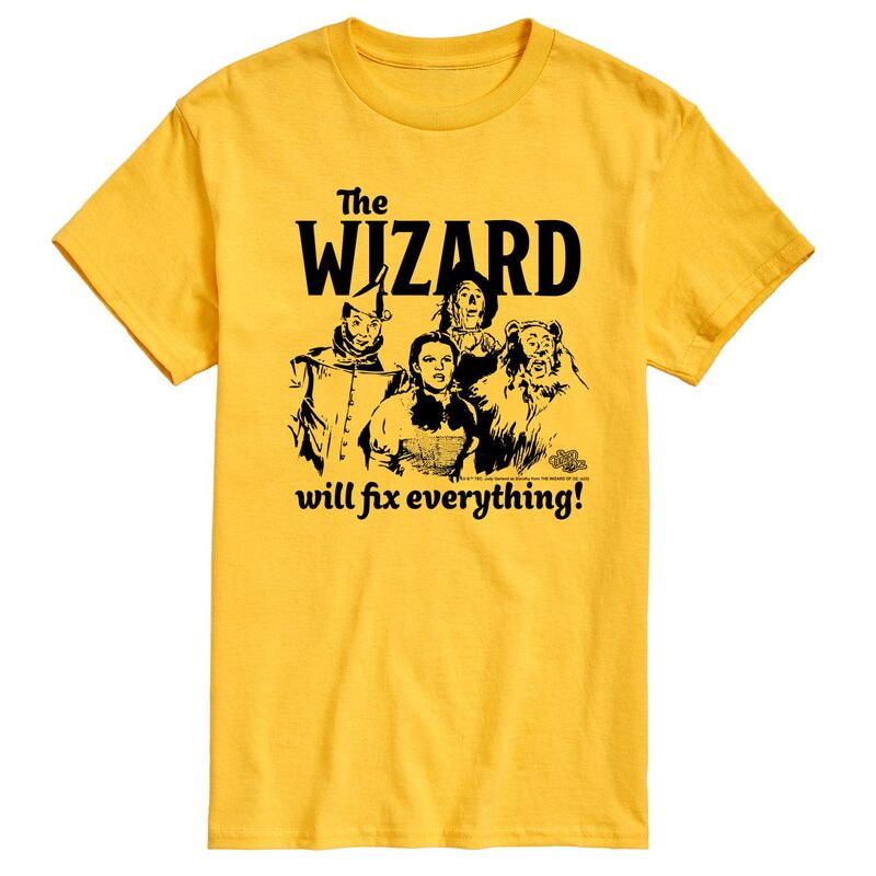 アニメキャラクター メンズ トップス Tシャツ グラフィック Licensed Character Men's Wizard Of Oz Wizard Will Fix Everythingraphic Tee Yellow イエロー