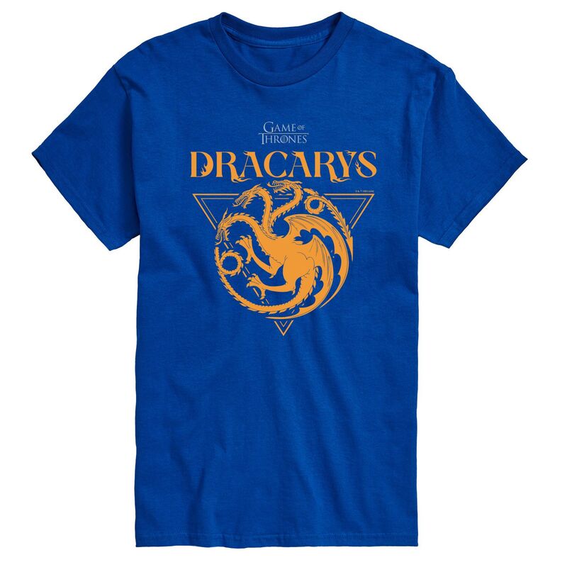 アニメキャラクター メンズ トップス Tシャツ グラフィック Licensed Character Men's Game Of Thrones Dracarys Graphic Tee Blue ブルー