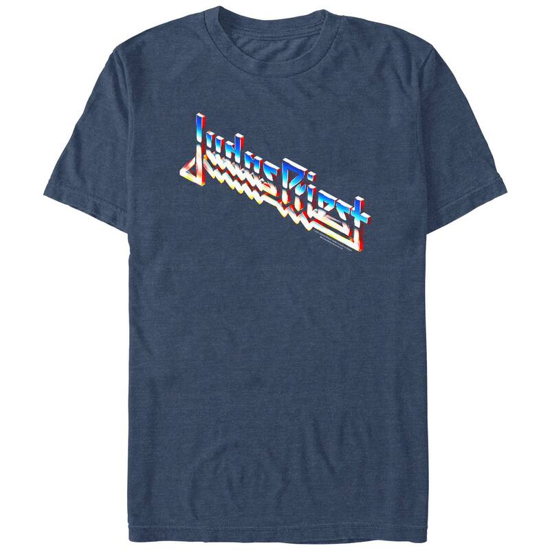 アニメキャラクター メンズ トップス Tシャツ ロゴ グラフィック Licensed Character Men's Judas Priest Logo Graphic Tee Navy Heather ヘザー 7,285円