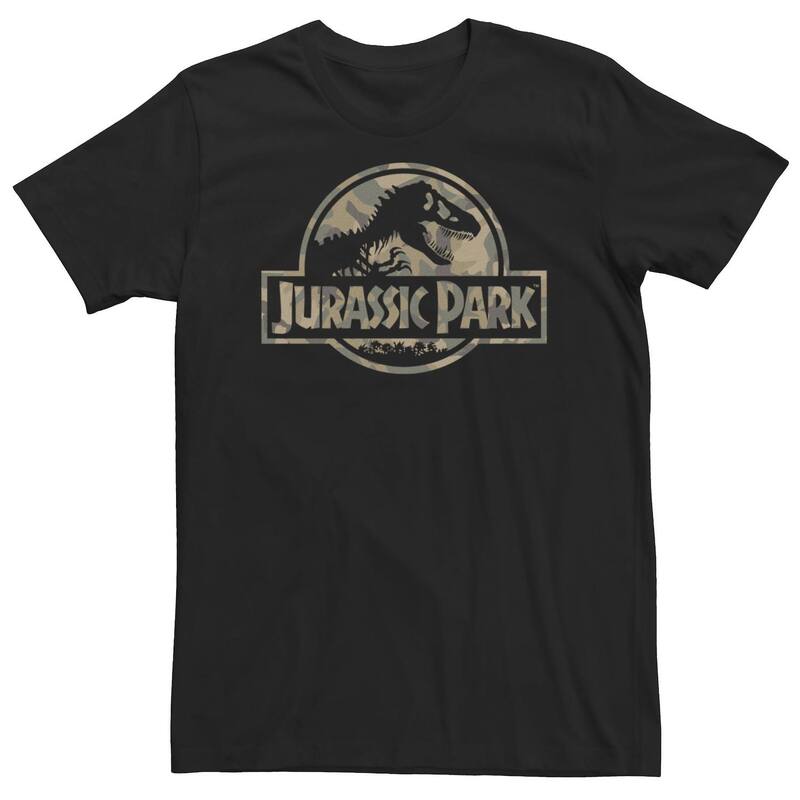 アニメキャラクター メンズ トップス Tシャツ トール グラフィック Licensed Character Big & Tall Jurassic Park Circle Camo Graphic Tee Black ブラック