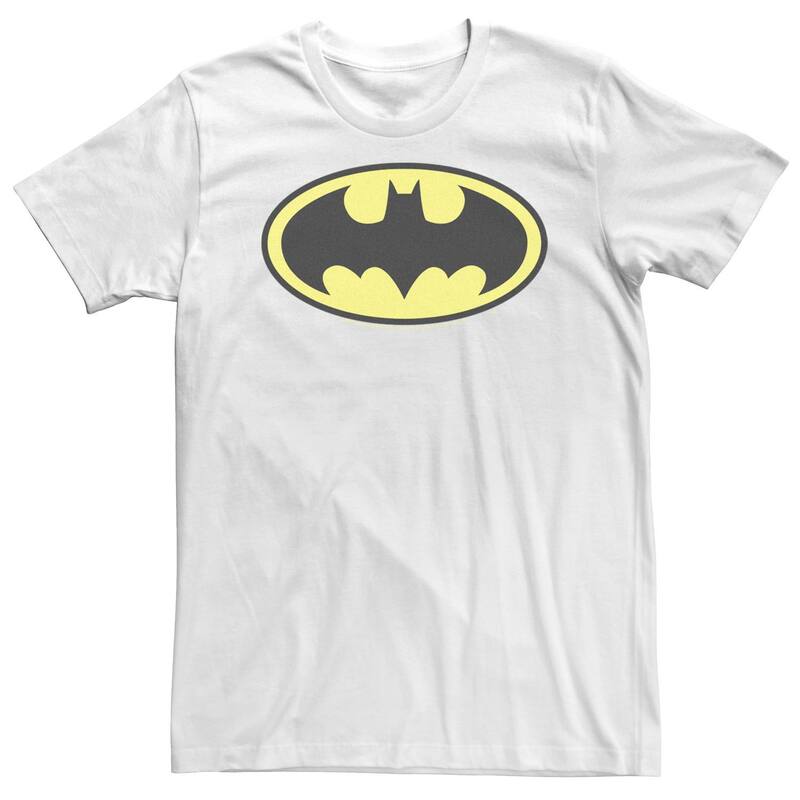 アニメキャラクター メンズ トップス Tシャツ トール ロゴ Licensed Character Big & Tall DComics Batman Basic Logo Tee White ホワイト