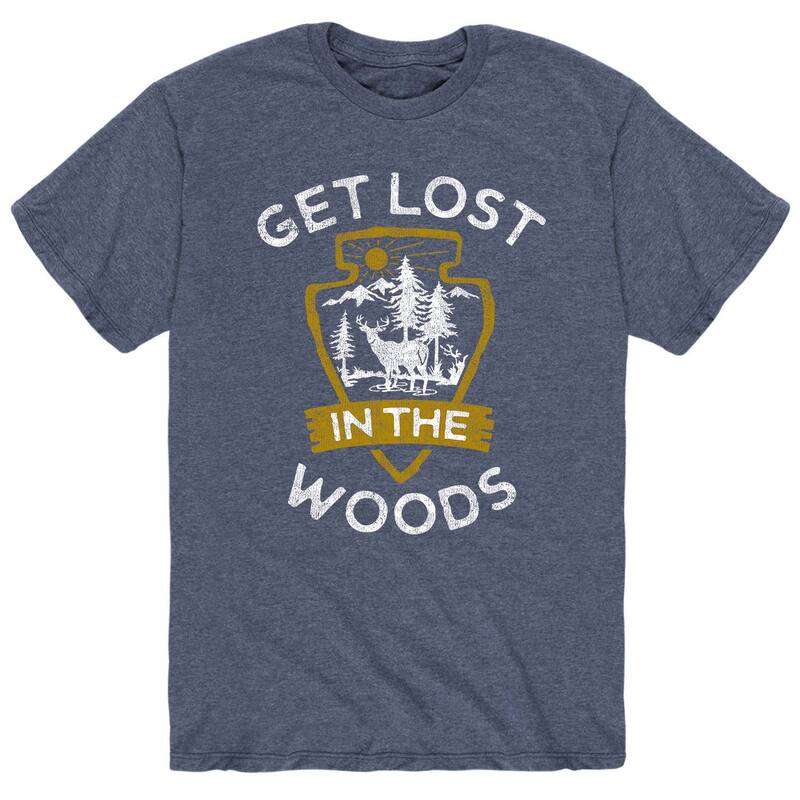 アニメキャラクター メンズ トップス Tシャツ Licensed Character Men's Get Lost In Woods Tee Blue ブルー