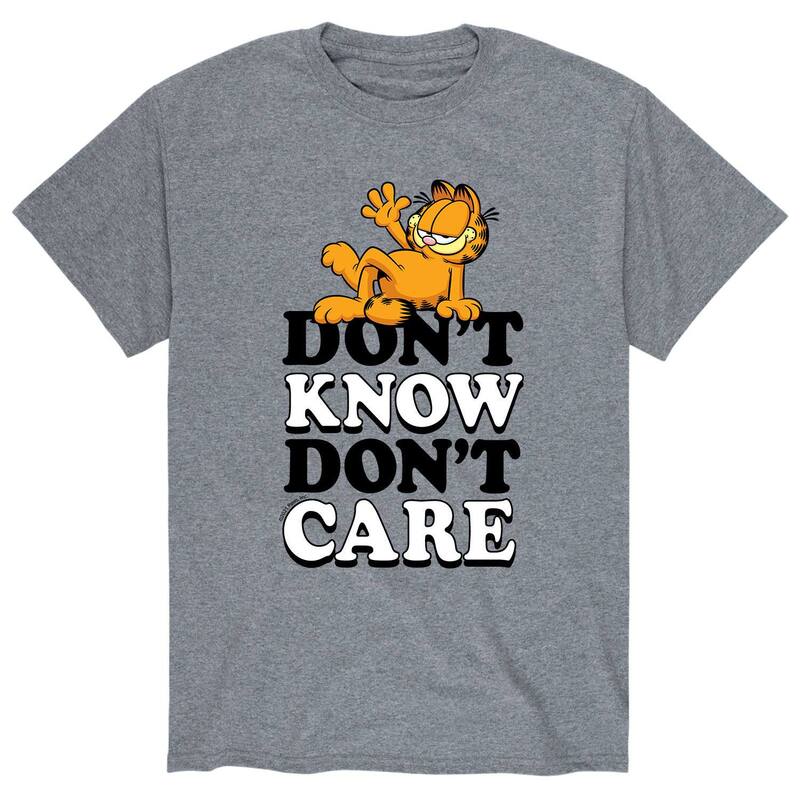 アニメキャラクター メンズ トップス Tシャツ Licensed Character Men's Garfieldon't Care Tee Athletic Heather ヘザー