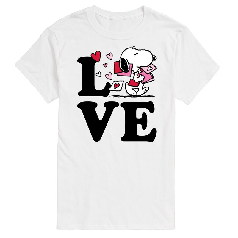 アニメキャラクター メンズ トップス Tシャツ トール Licensed Character Big & Tall Peanuts Love Snoopy Tee White ホワイト