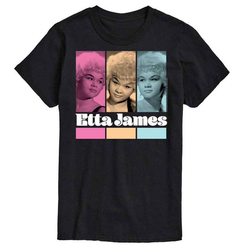 アニメキャラクター メンズ トップス Tシャツ トール Licensed Character Big & Tall Etta James Grid Tee Black ブラック