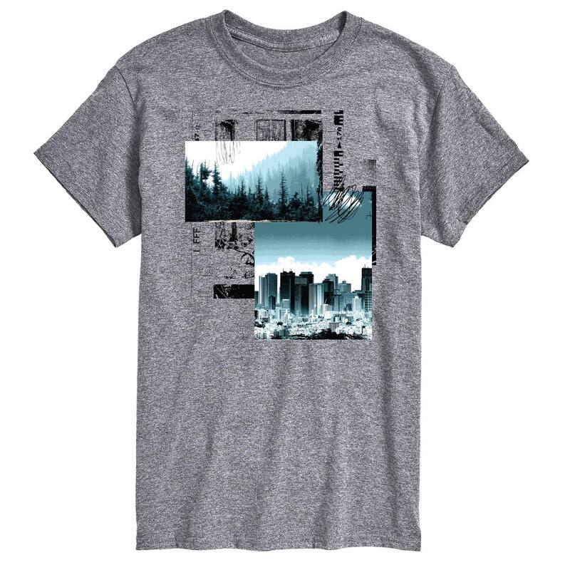 アニメキャラクター メンズ トップス Tシャツ トール キャップ ケープ Licensed Character Big & Tall Grungescape Tee Gray グレー