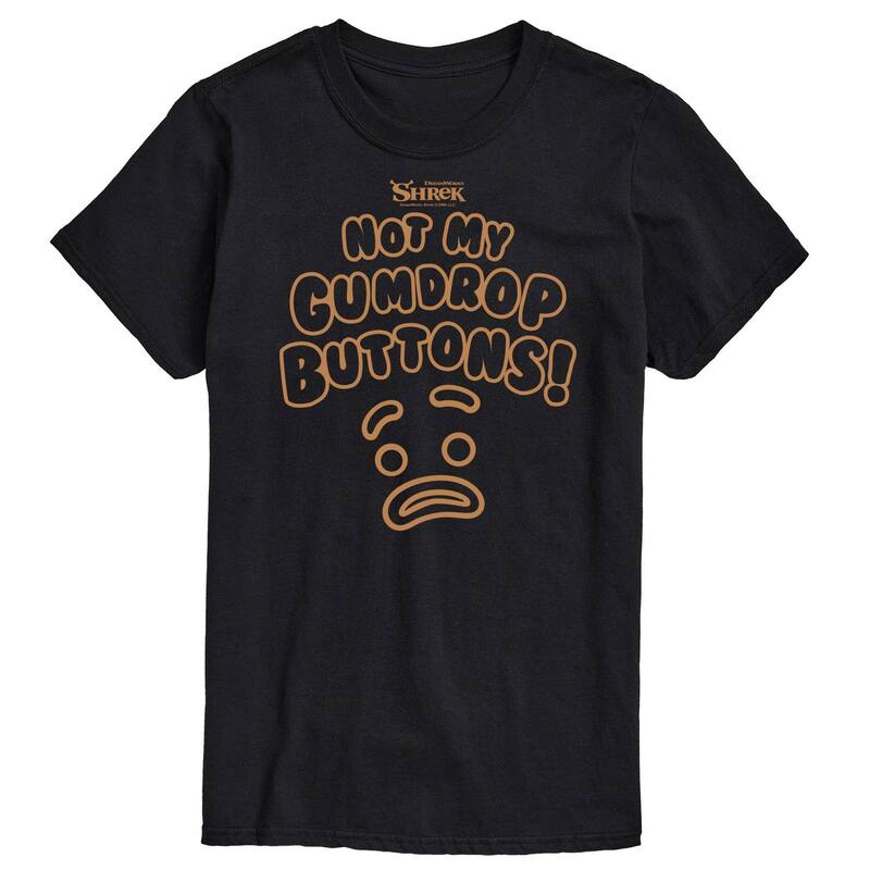 アニメキャラクター メンズ トップス Tシャツ トール Licensed Character Big & Tall Shrek Grumdrop Buttons Tee Black ブラック