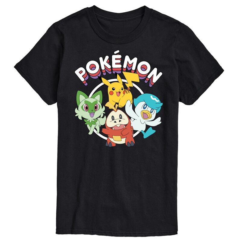 アニメキャラクター メンズ トップス Tシャツ トール グラフィック Licensed Character Big & Tall Pokemon Action Portraits Graphic Tee Black ブラック