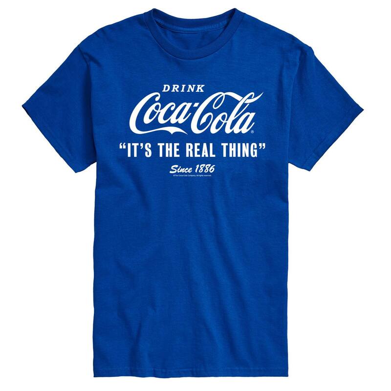 アニメキャラクター メンズ トップス Tシャツ トール グラフィック Licensed Character Big & Tall Coca-Cola Its A Real Thingraphic Tee Blue ブルー
