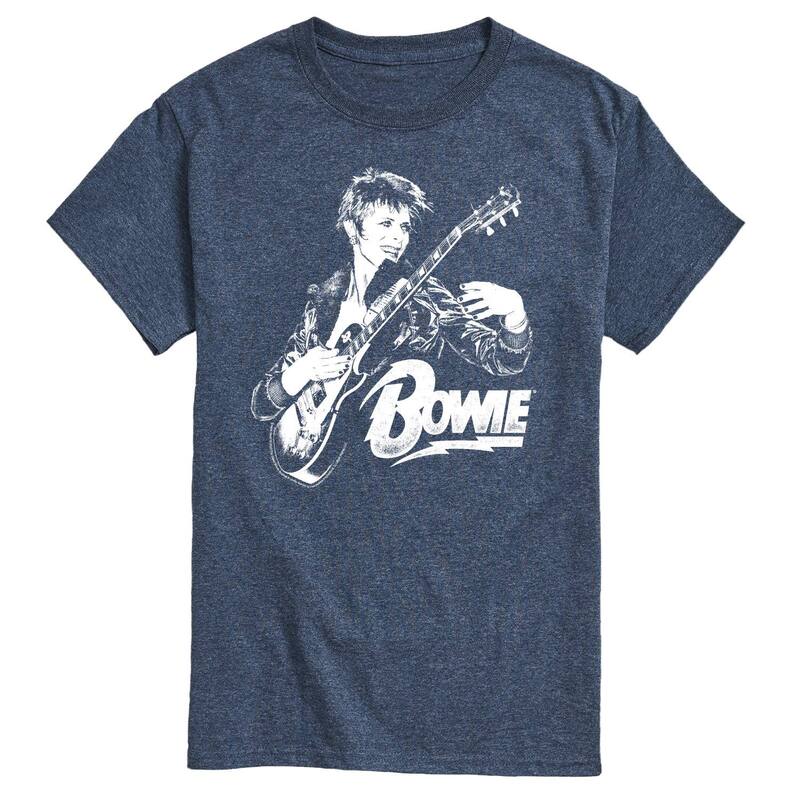 アニメキャラクター メンズ トップス Tシャツ Licensed Character Men's David Bowie Punk Tee Light Blue ブルー