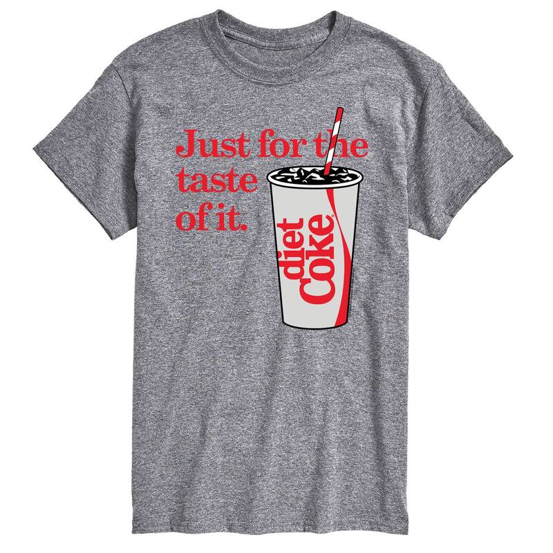 アニメキャラクター メンズ トップス Tシャツ グラフィック Licensed Character Men's Diet Coke Just For The Taste Of It Graphic Tee Gray グレー