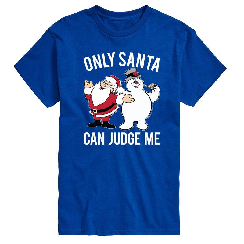 アニメキャラクター メンズ トップス Tシャツ トール グラフィック Licensed Character Big & Tall Frosty The Snowman Only Santa Can Judge Me Graphic Tee Blue ブルー