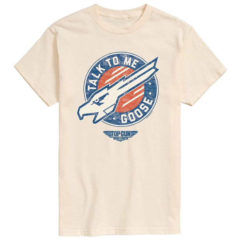 アニメキャラクター メンズ トップス Tシャツ グース Licensed Character Men's Top Gun Maverick Talk To Me Goose Tee Beige Khaki カーキ