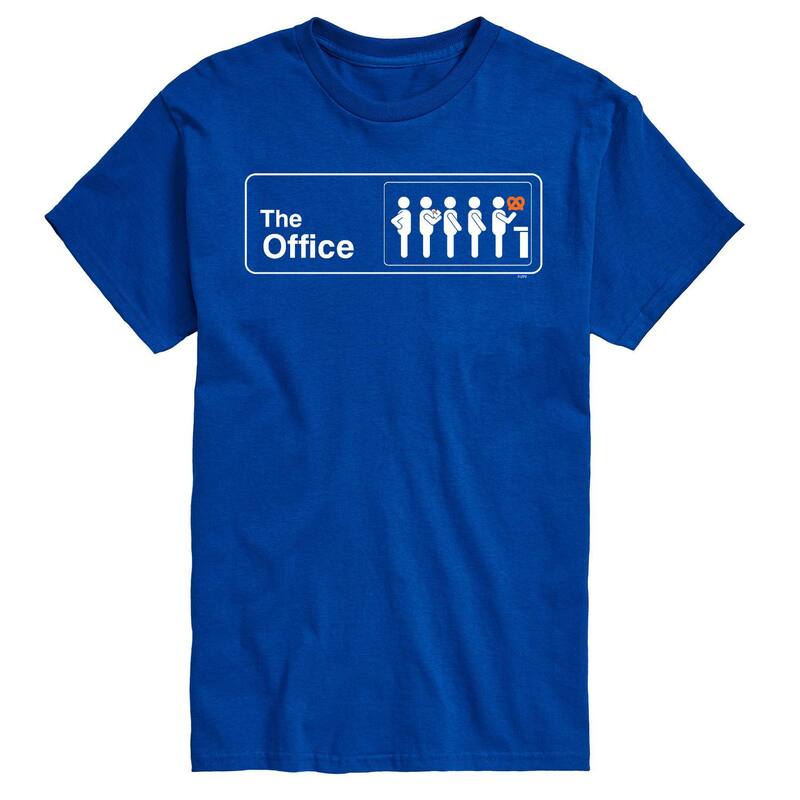 アニメキャラクター メンズ トップス Tシャツ Licensed Character Men's The Office Pretzel Day Tee Dark Blue ブルー