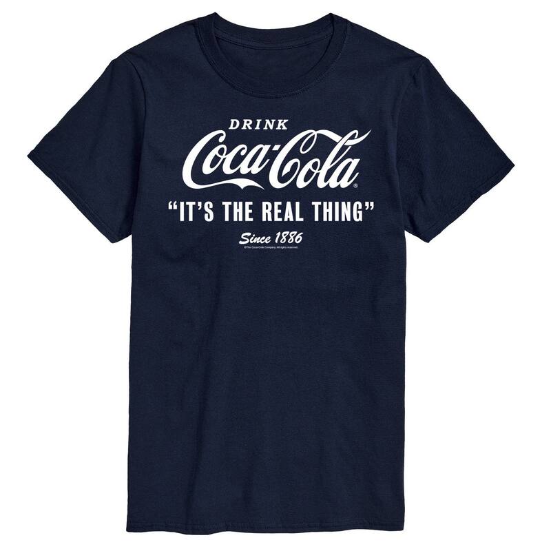 アニメキャラクター メンズ トップス Tシャツ トール グラフィック Licensed Character Big & Tall Coca-Cola Its A Real Thingraphic Tee Navy ネイビー