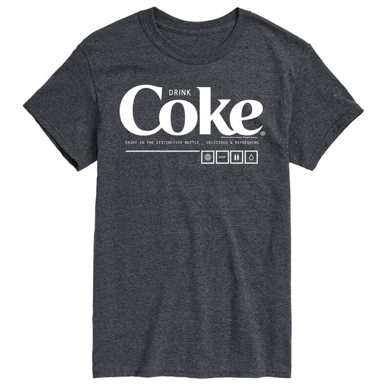 アニメキャラクター メンズ トップス Tシャツ グラフィック Licensed Character Men's Coca-Cola Drink Cokenjoy Graphic Tee Gray グレー