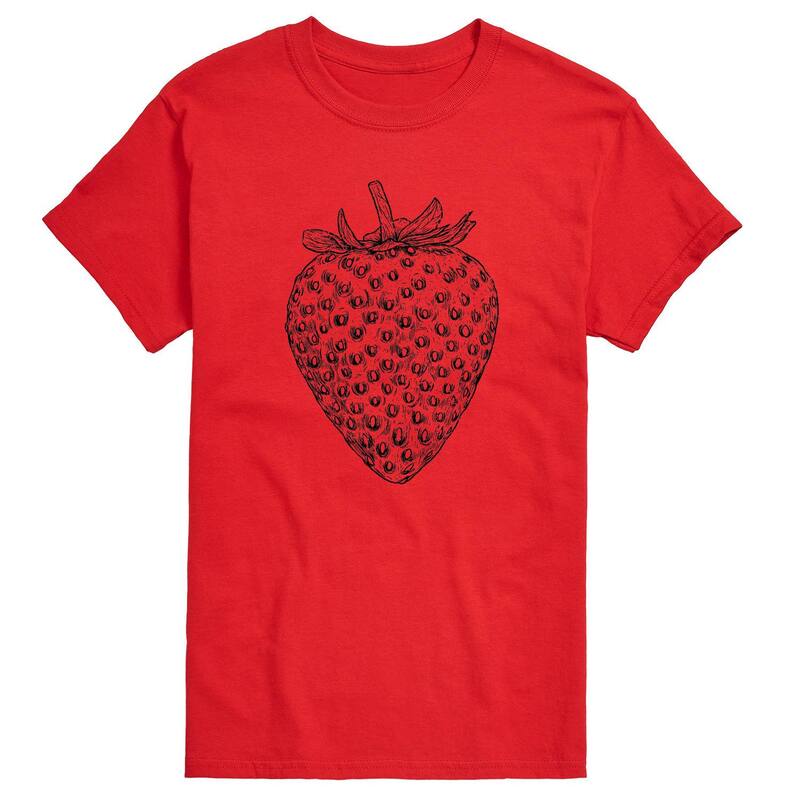 アニメキャラクター メンズ トップス Tシャツ トール グラフィック Licensed Character Big & Tall Strawberry Sketch Graphic Tee Red レッド
