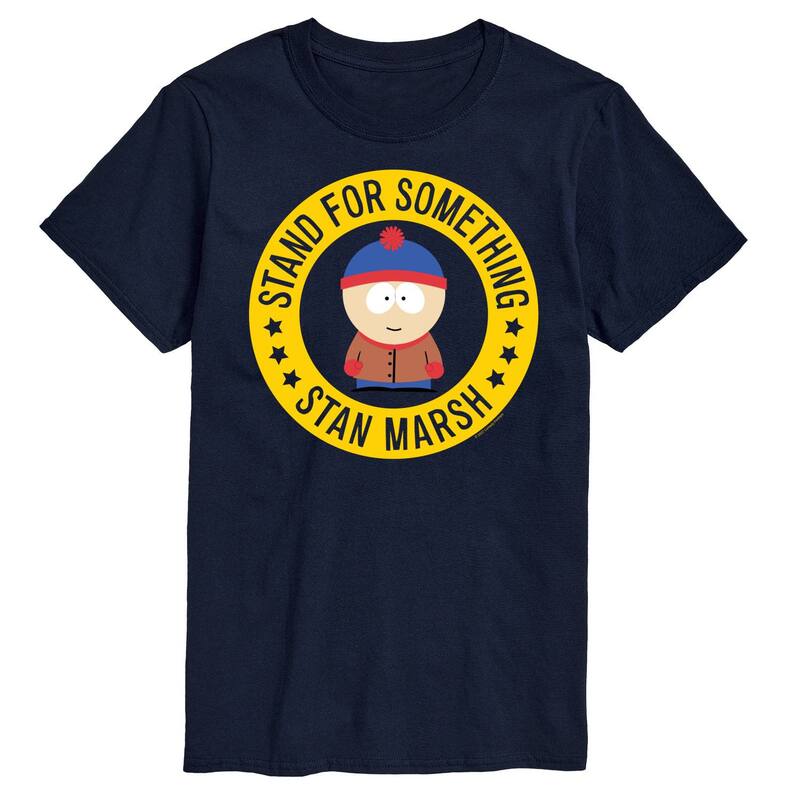 アニメキャラクター メンズ トップス Tシャツ グラフィック Licensed Character Men'south Park Stand For Somethingraphic Tee Navy ネイビー