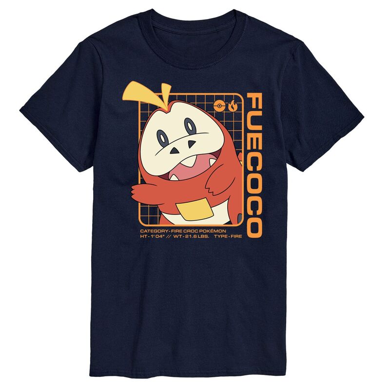 アニメキャラクター メンズ トップス Tシャツ トール グラフィック Licensed Character Big & Tall Pokemon Fuecoco Stats Graphic Tee Navy ネイビー